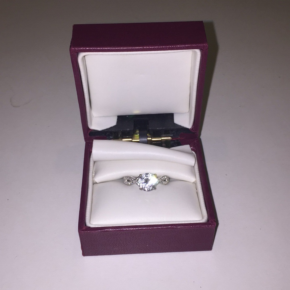 Stainless Steel White Sapphire Ring